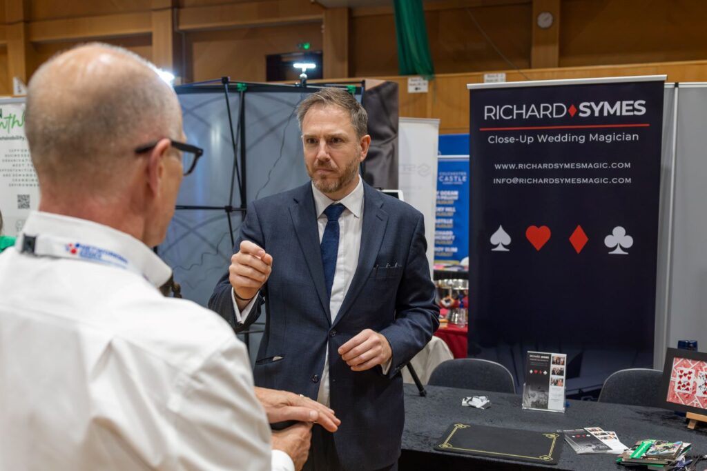 Richard Symes Magician Exhibiting at the North Essex Business Expo for Aaron Desmond Networking Essex group